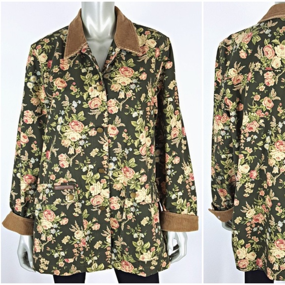 Ralph Lauren Jackets & Blazers - Ralph Lauren Vintage Floral Cotton Jacket Large